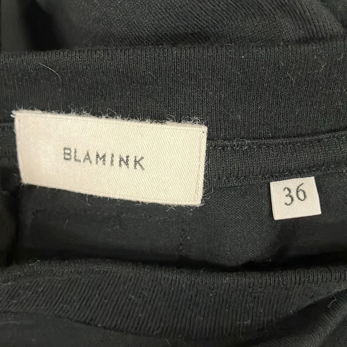 BLAMINK 黒 半袖トップス 36 BLAMINK(ブラミンク) 半袖Tシャツ サイズ36 S レディース - 黒 クルー