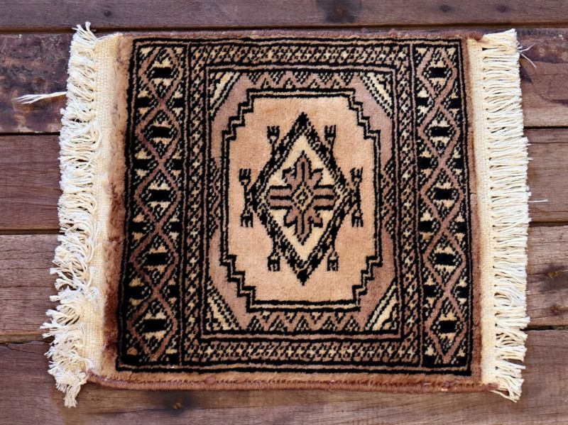 RAGB136 ヴィンテージ ミニラグ トライバルラグ 絨毯 30.5cm×29cm