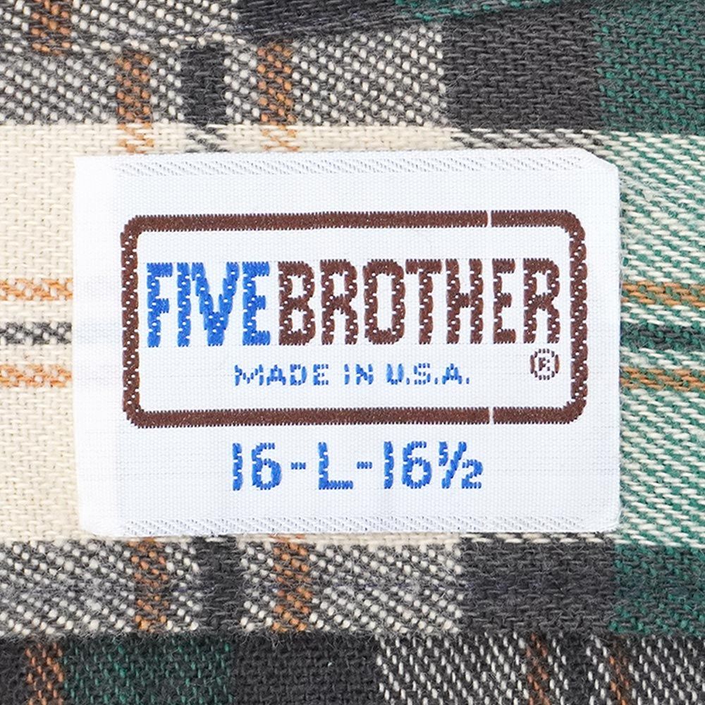 ファイブブラザー FIVE BROTHER 70s 70年代 ヘビーネルシャツ 旧タグ
