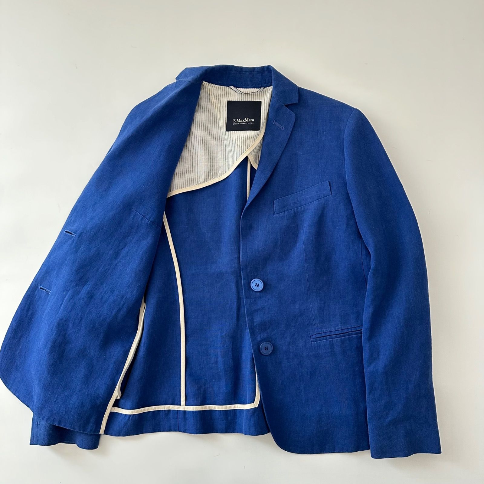 S Max Mara エス マックスマーラ リネン 100% テーラード ジャケット
