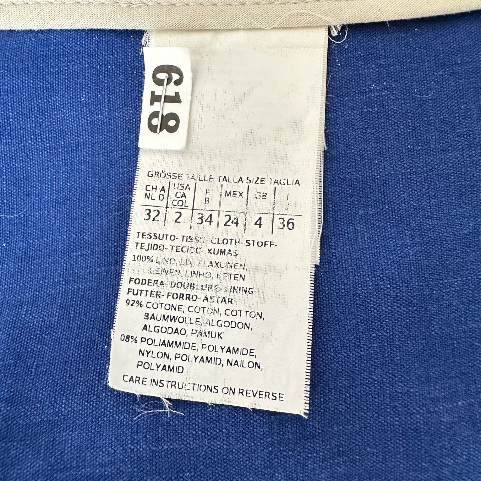 S Max Mara エス マックスマーラ リネン 100% テーラード ジャケット