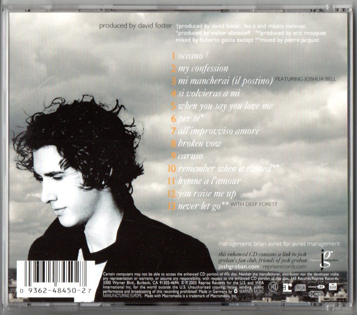 送料無料 CD ジョシュ・グローバン：クローサー ユー・レイズ・ミー