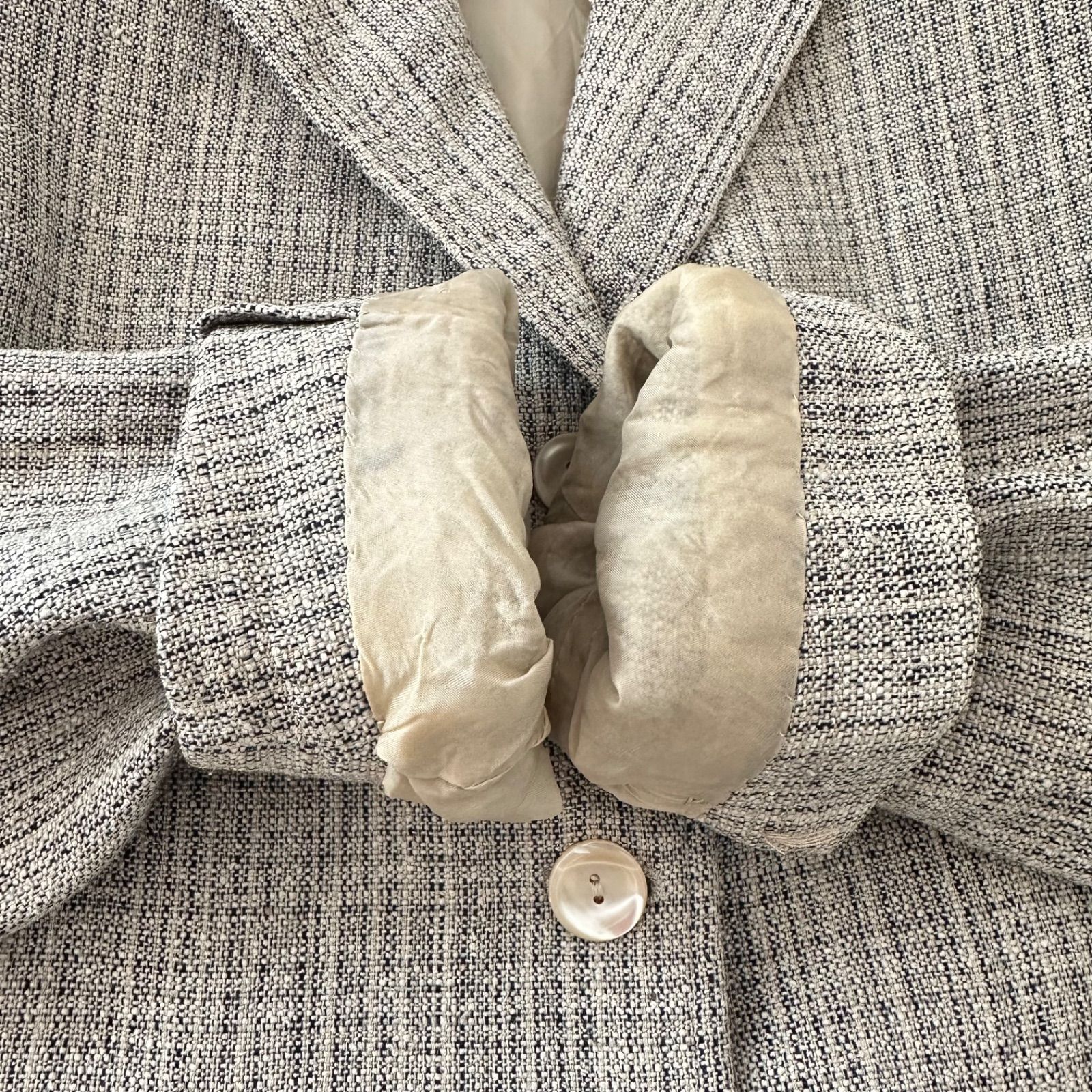 大きいサイズ MAX MARA サマーツイード テーラードジャケット 3B