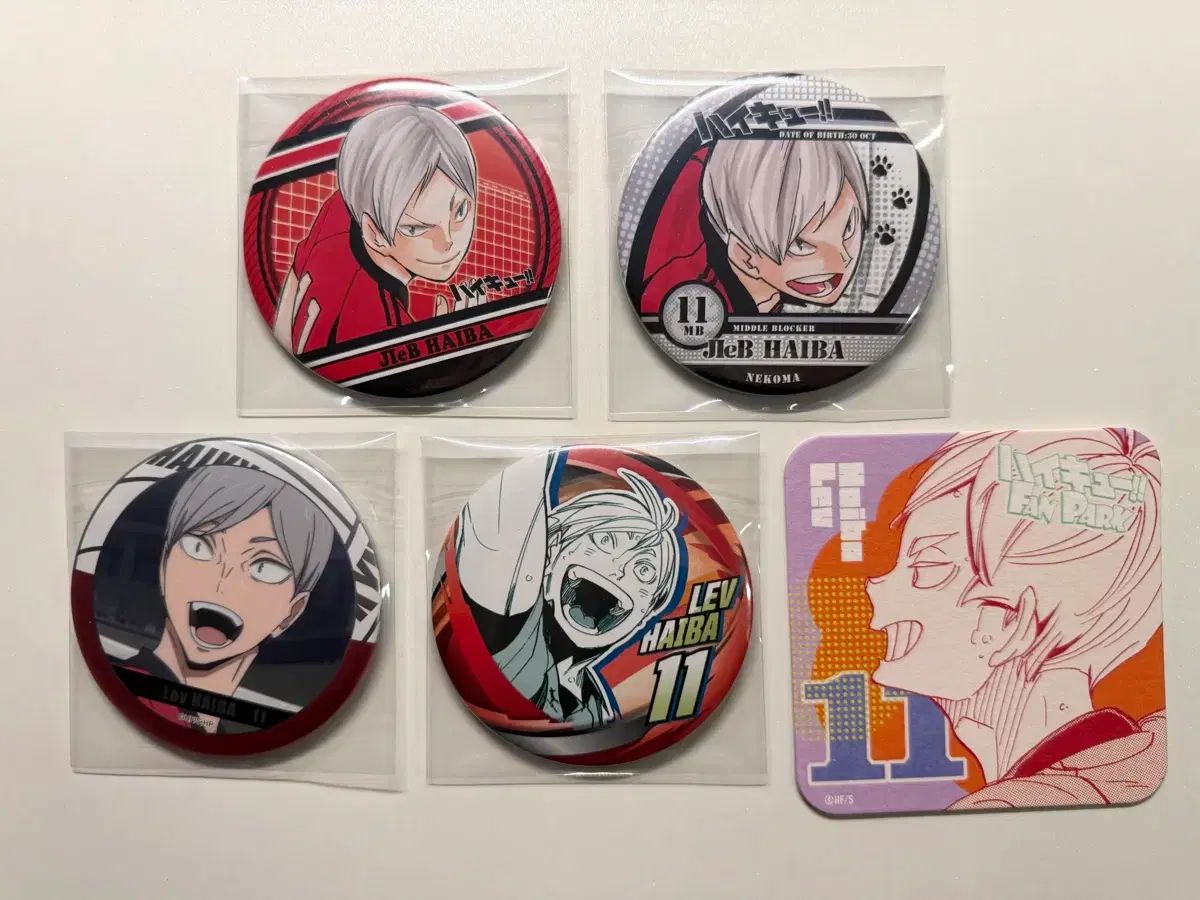 ハイキュー 灰羽 リエーフ 原画 缶バッジ コースター グッズ