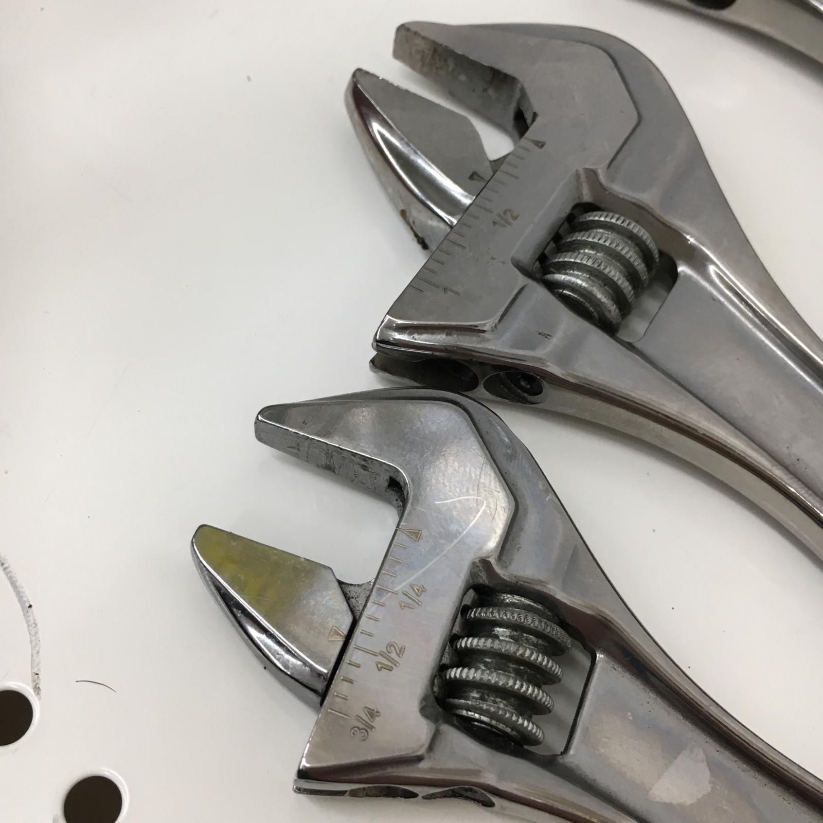 △△Snap-on スナップオン モンキーレンチ 4本セット AD12B/AD10B/AD8B