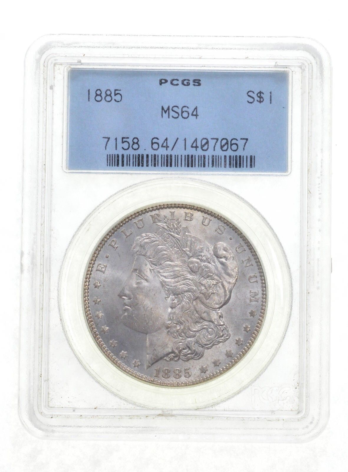 MS64 1885年 モルガン銀貨 - PCGS 認定 イリデセント T *3995 - メルカリ