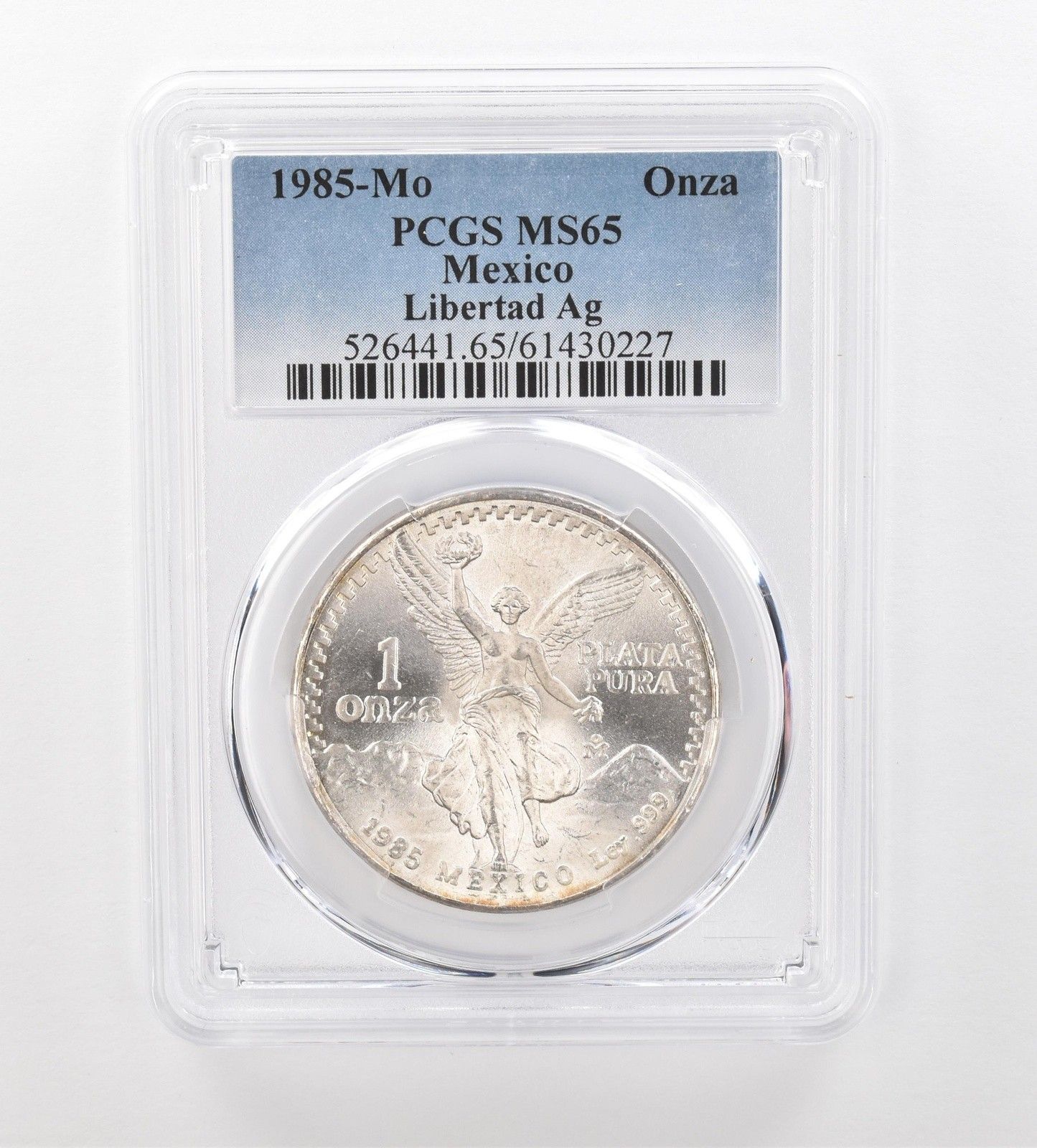 1985年 モ・メキシコ 1 オンザ シルバー リベルタッド MS65 PCGS