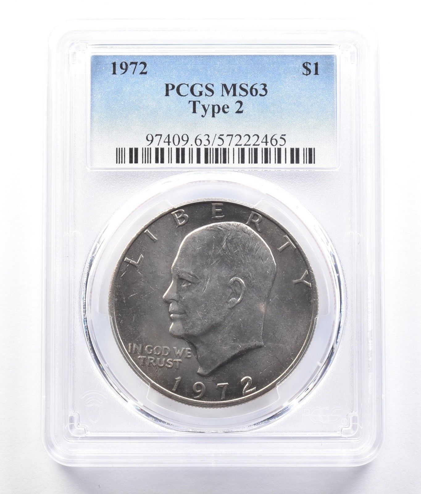 1972年 アイゼンハワー 1ドル タイプ2 MS63 PCGS *2679 - メルカリ