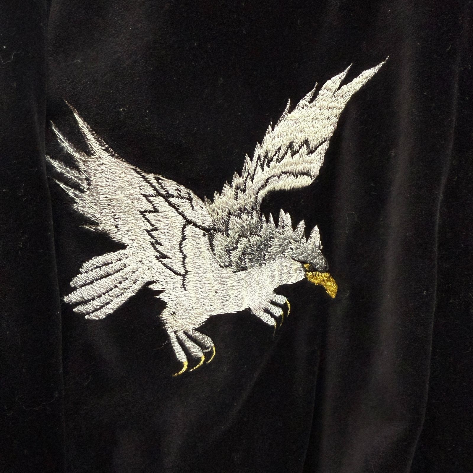 △▽△0202 JUNGLE STORM スカジャン ベロア Japan 鷲 刺繍 中綿