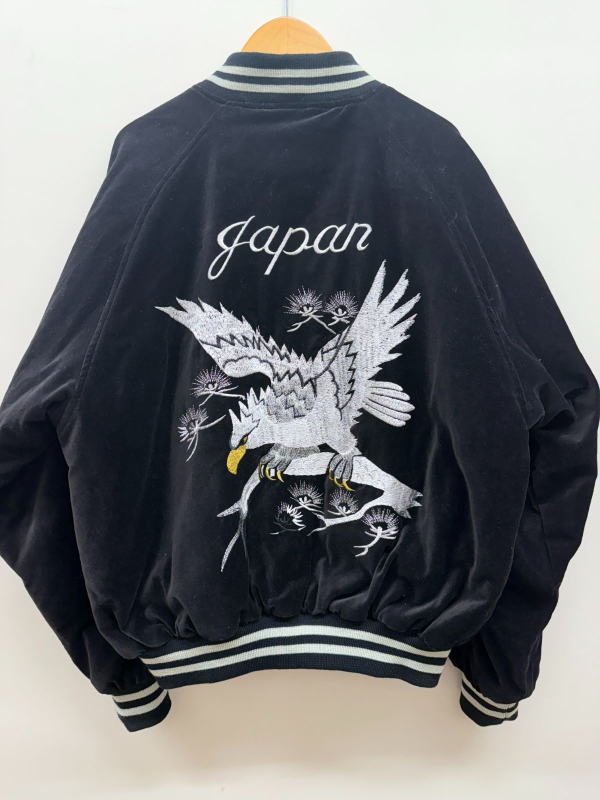 △▽△0202 JUNGLE STORM スカジャン ベロア Japan 鷲 刺繍 中綿