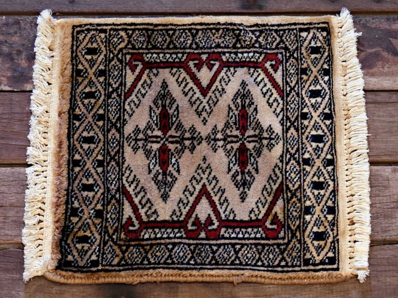 RAGB157 ヴィンテージ ミニラグ トライバルラグ 絨毯 29cm×30cm - メルカリ
