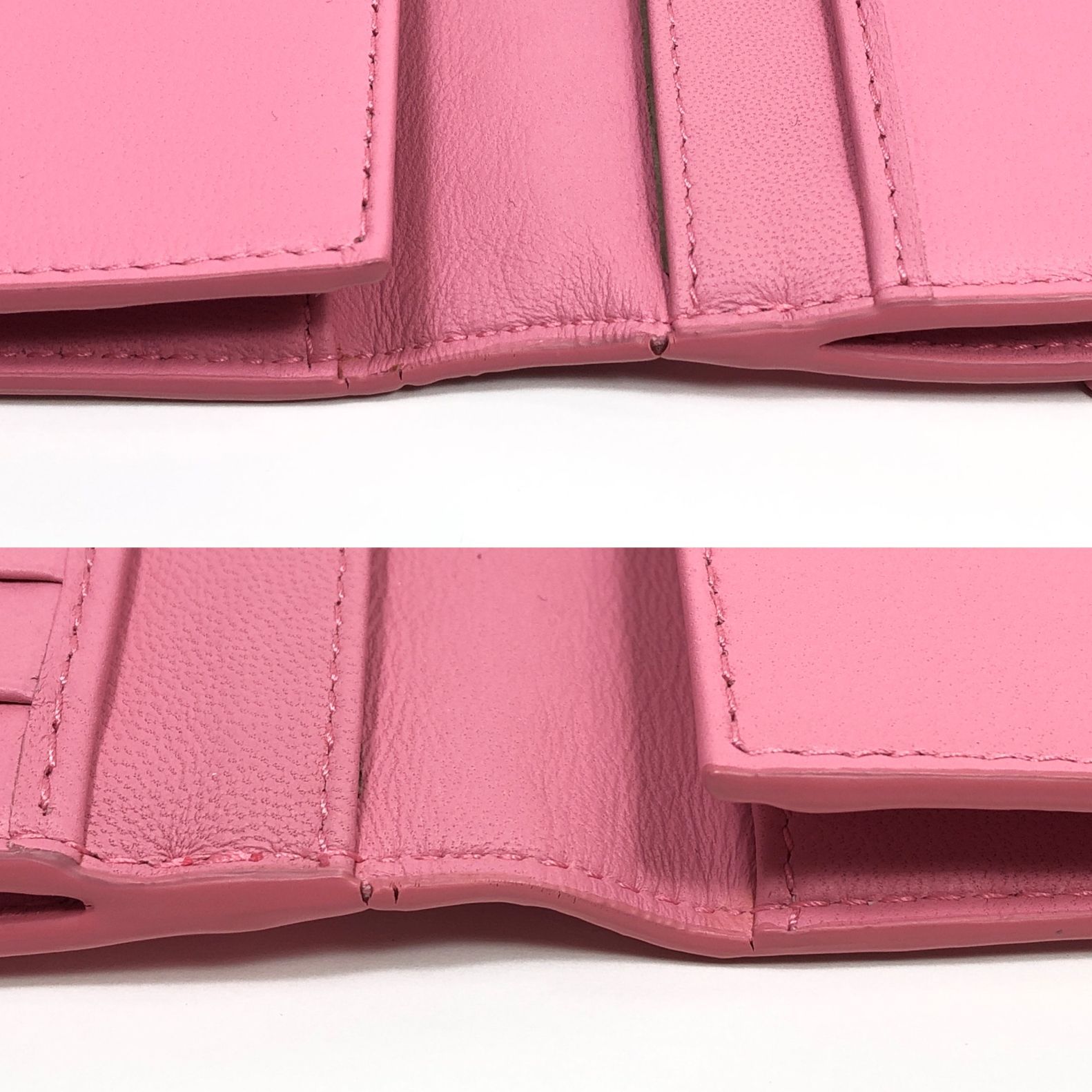 ▽BOTTEGA VENETA イントレチャート 二つ折り 長財布 134075 ピンク