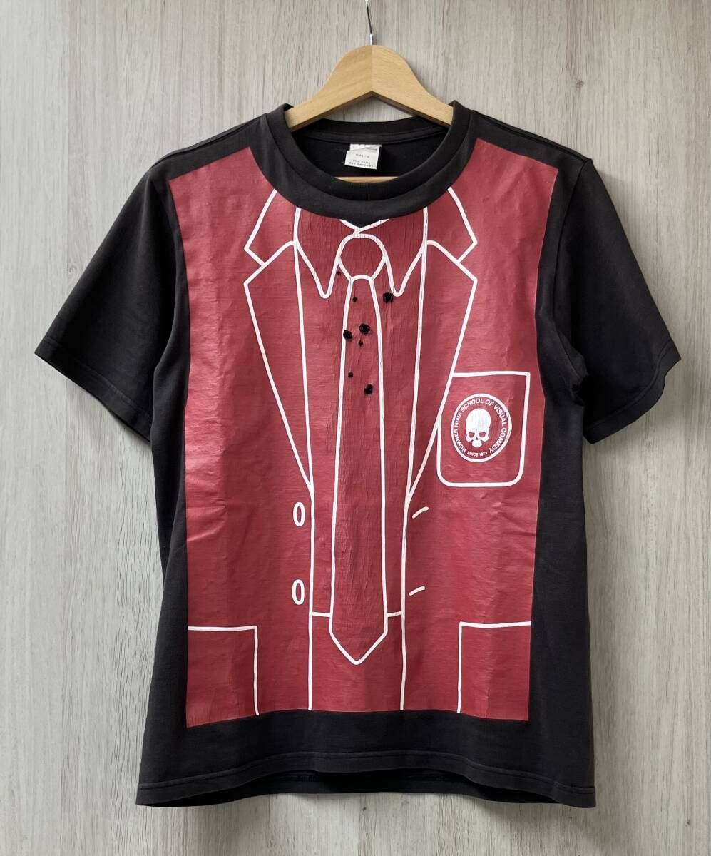 NUMBER (N)INE ナンバーナイン だまし絵 半袖Tシャツ サイズ3 レッド × グレー