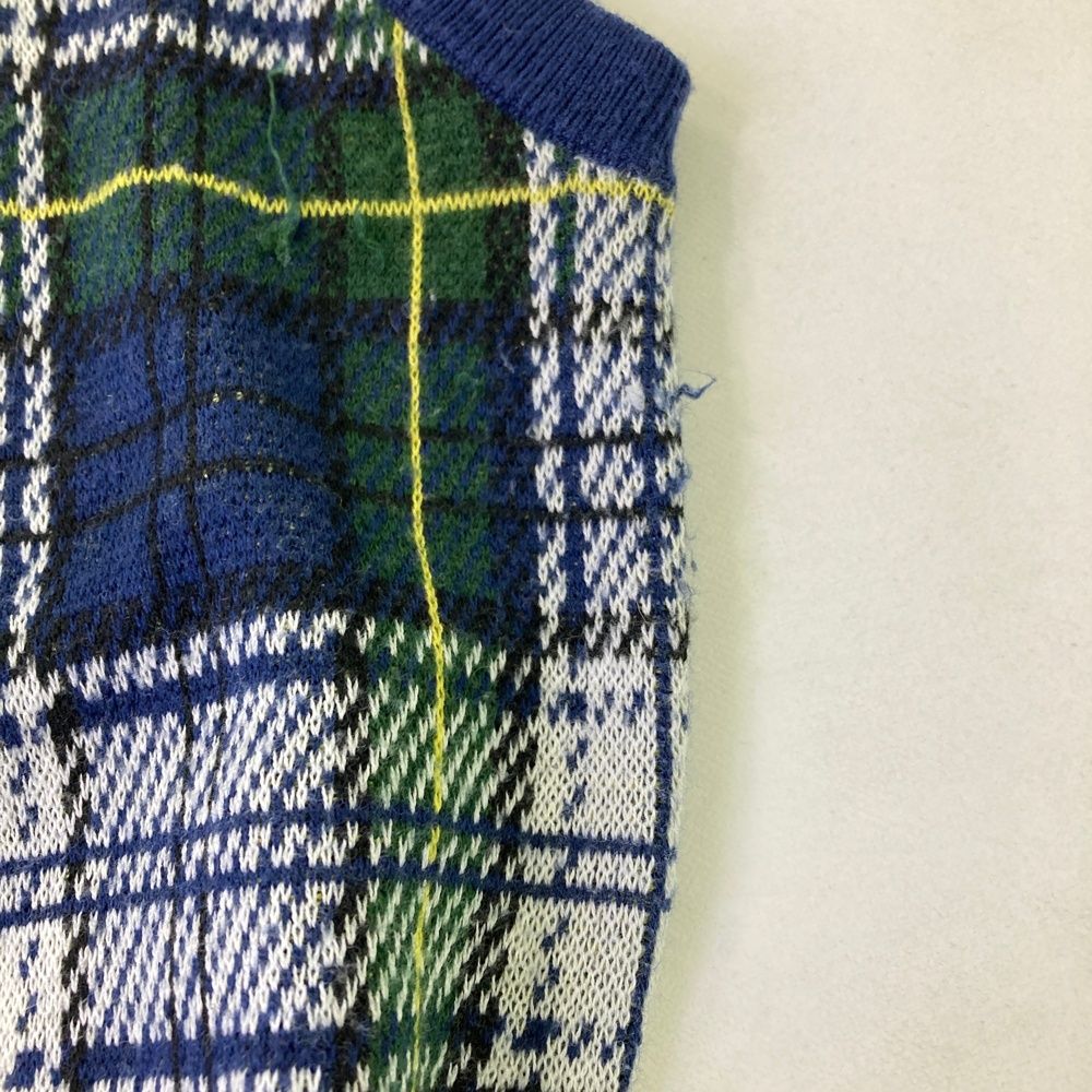 サイズ：M BEAMS GOLF ビームスゴルフ ニットベスト ウール混 チェック