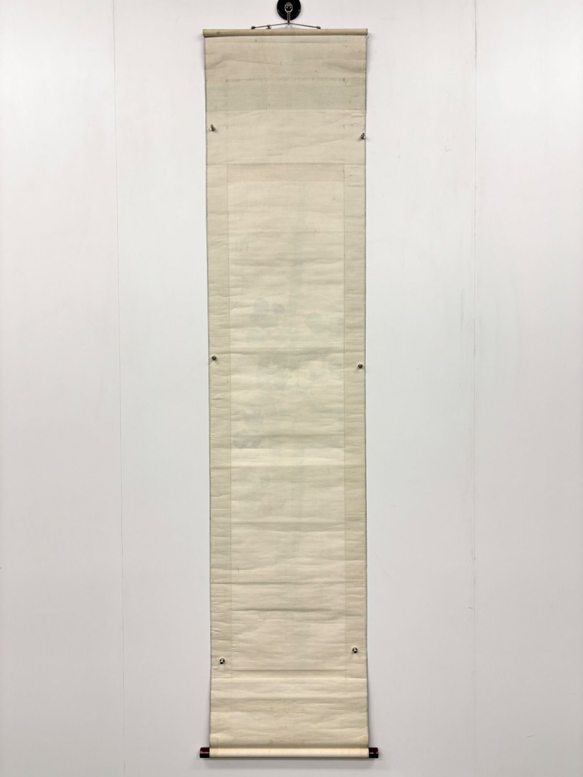 掛軸 M.87 陳師曾、羅振玉、錢玄同 茶花の図 落款印あり ＃茶掛＃古