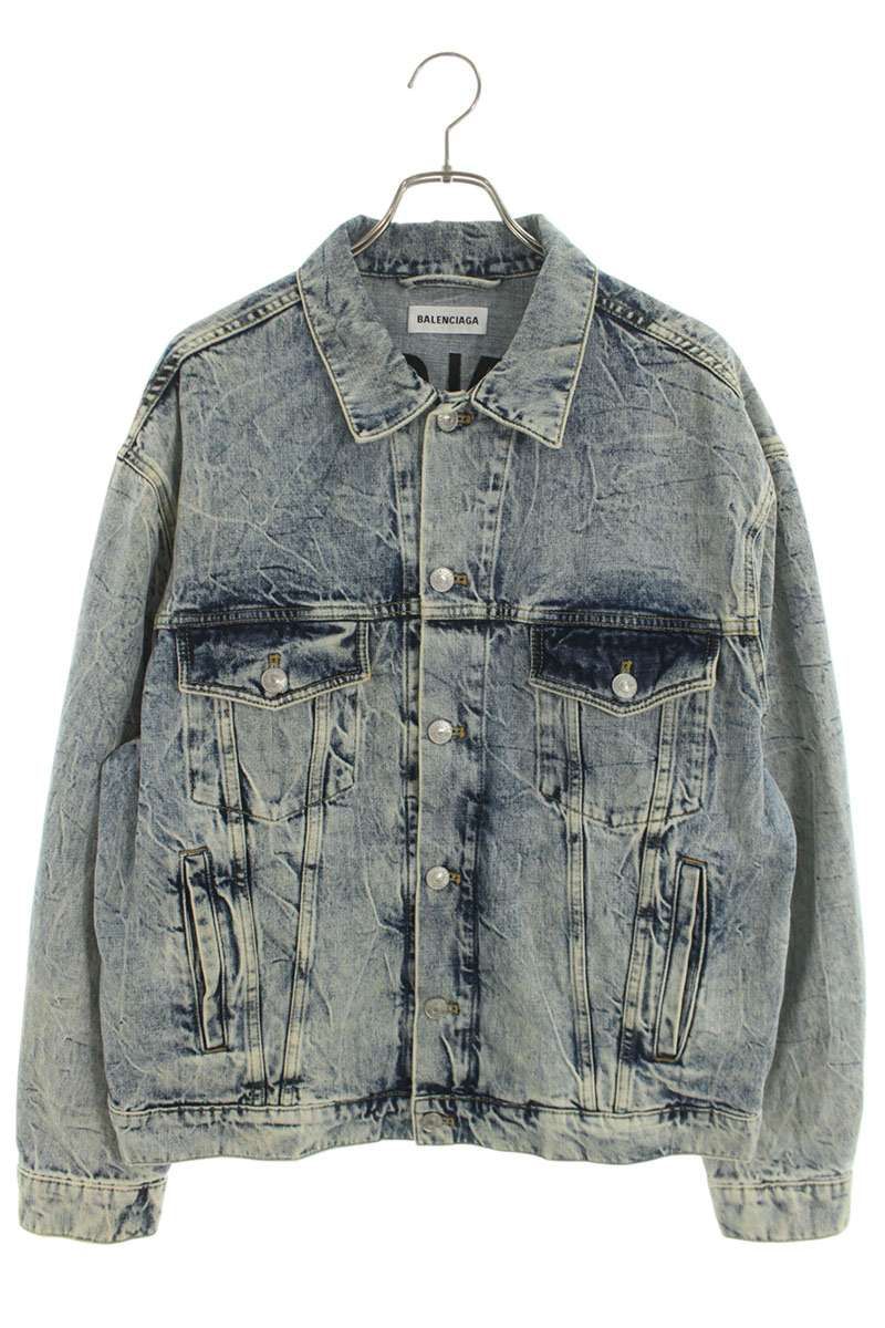 バレンシアガ バックロゴ刺繍デニムジャケット メンズ 34 - メルカリ