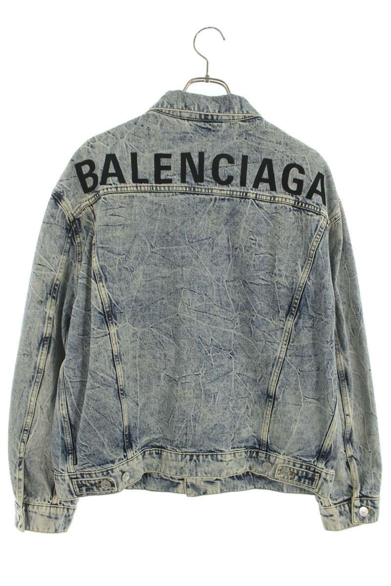 バレンシアガ バックロゴ刺繍デニムジャケット メンズ 34 - メルカリ