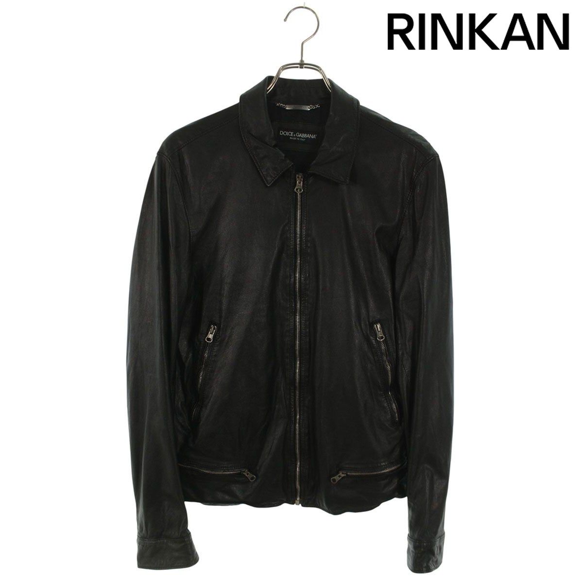 ドルチェアンドガッバーナ G9N91L ラムスキンシングルライダースレザー