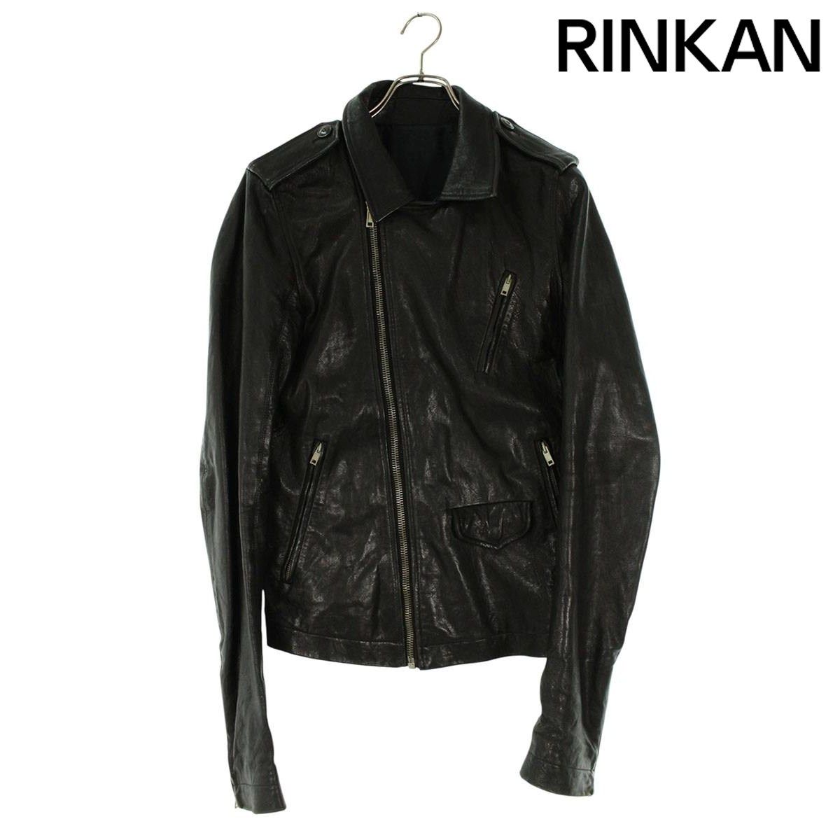 リックオウエンス RU4764 ラッカーニジップレザージャケット メンズ XS