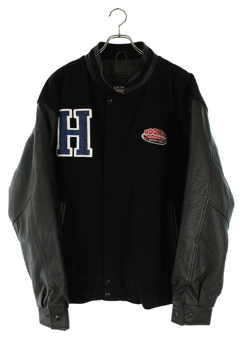 ハリウッドランチマーケット リメイクレザースリーブスタジャン