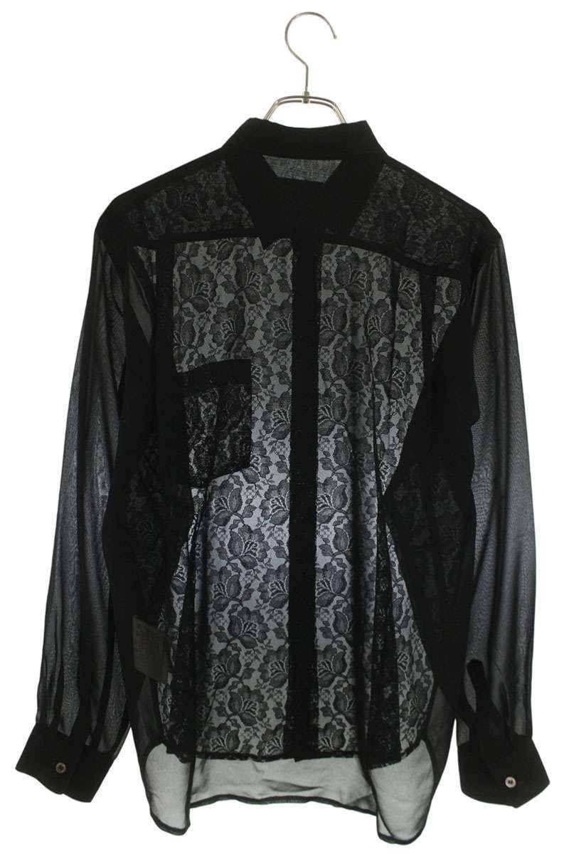 コムデギャルソンオムプリュス PP-B014 AD2014レース花柄シアー長袖