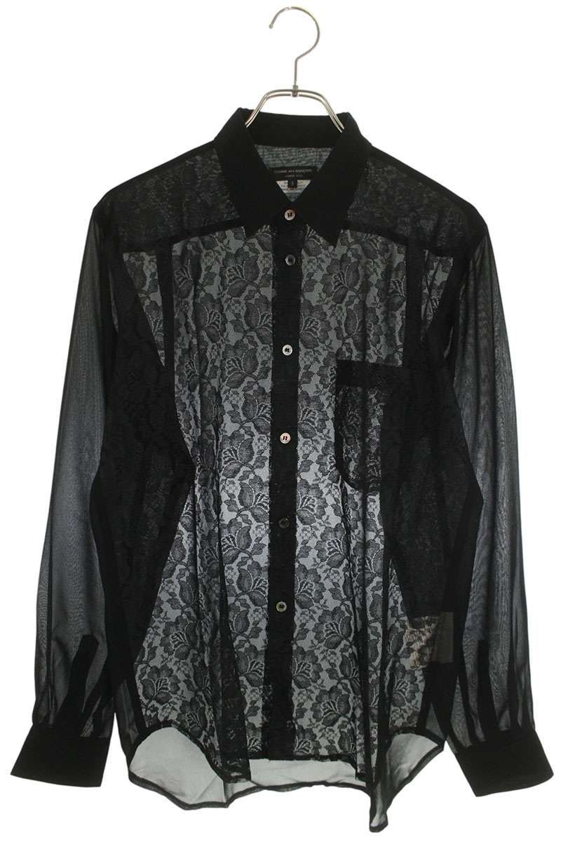 コムデギャルソンオムプリュス PP-B014 AD2014レース花柄シアー長袖