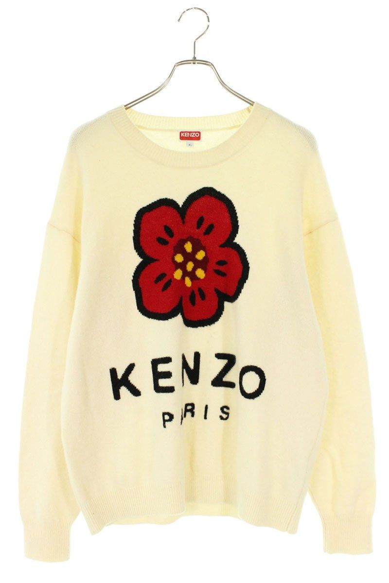 ケンゾー FC65PU3453LD フラワー柄クルーネックニット メンズ XL