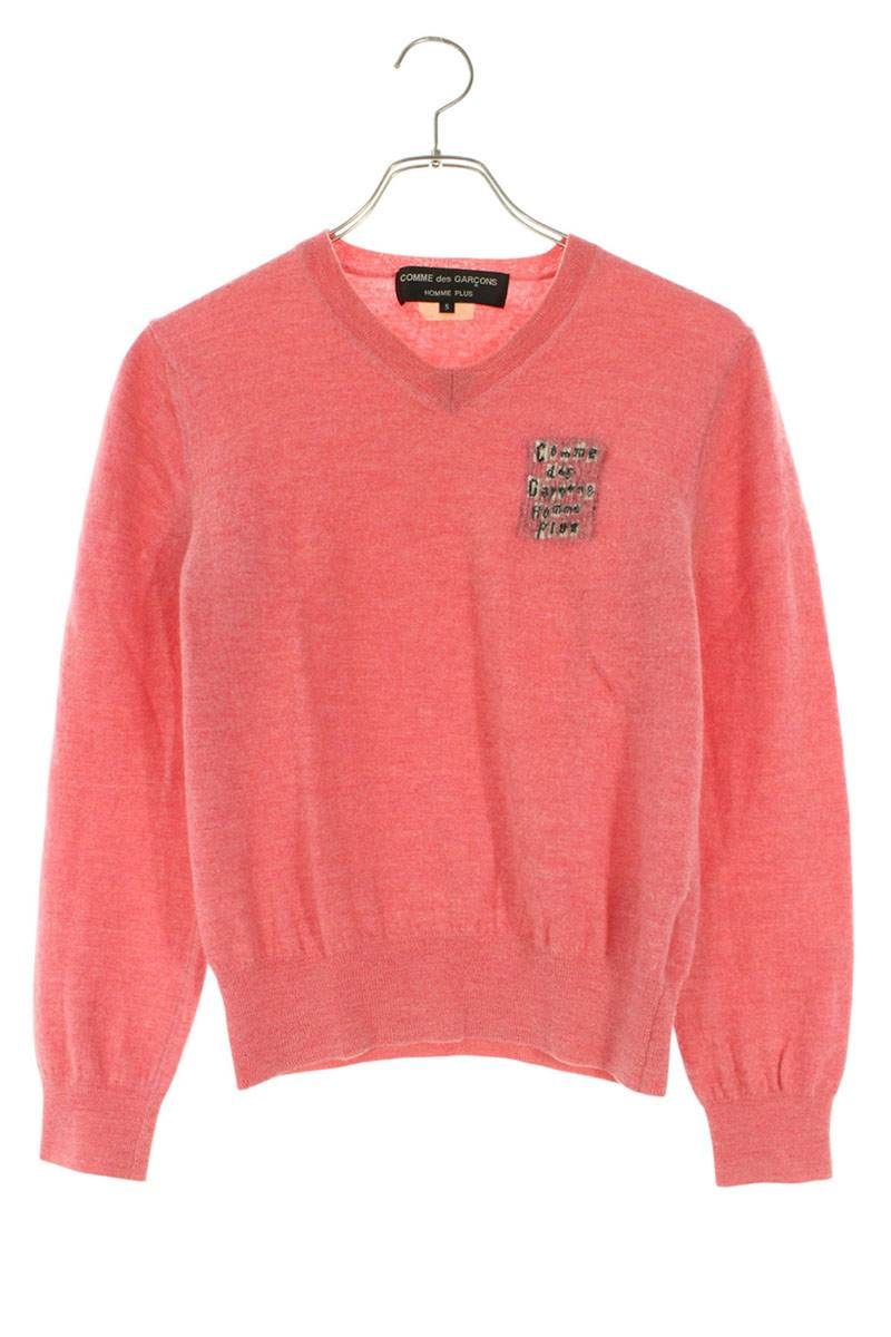 ギャルソン オム プリント ニット セーター AD2003 コムデギャルソンオムプリュス PB-N024 AD2008ロゴプリントニット