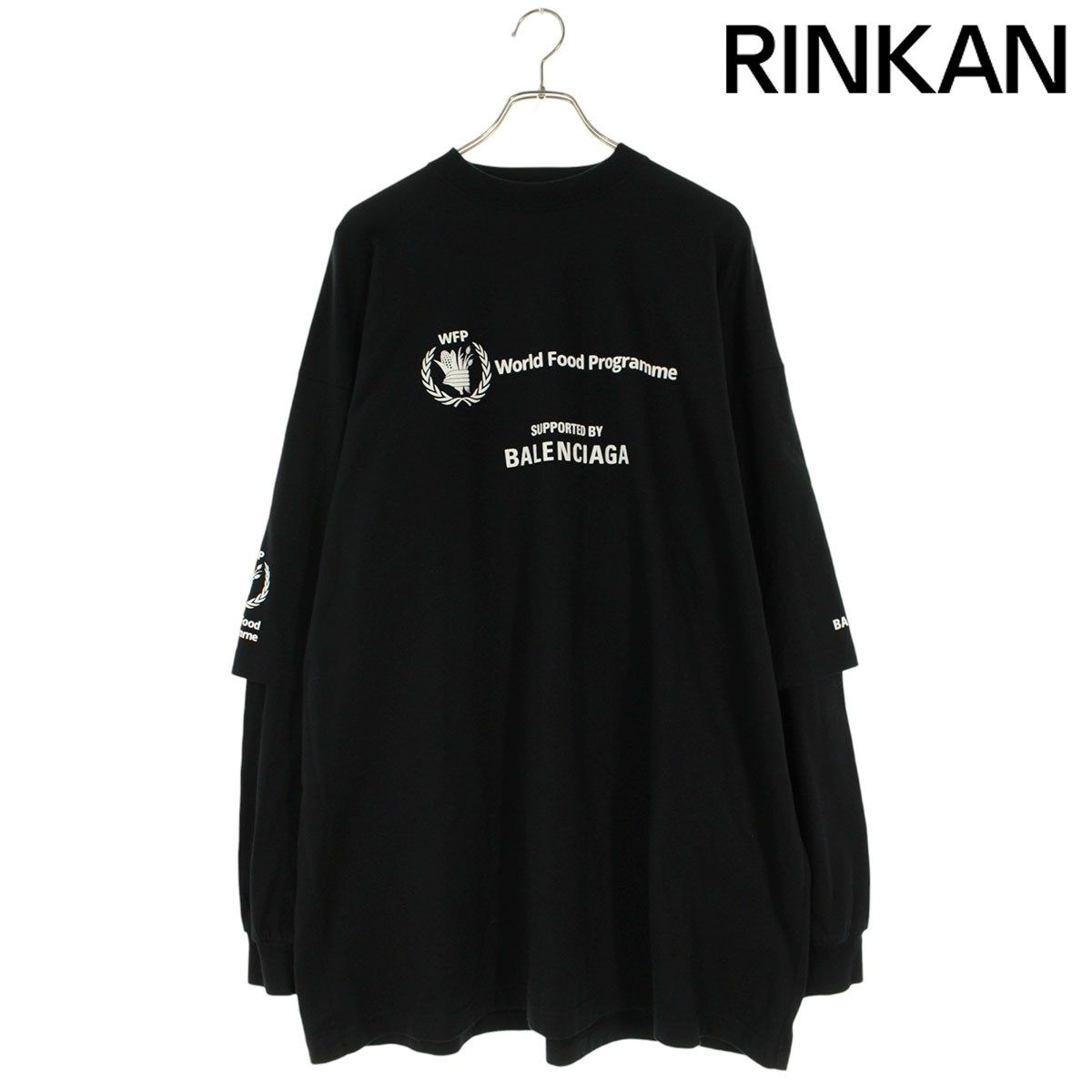 バレンシアガ 698089 TMVL2 WFPロゴレイヤード長袖カットソー メンズ 3