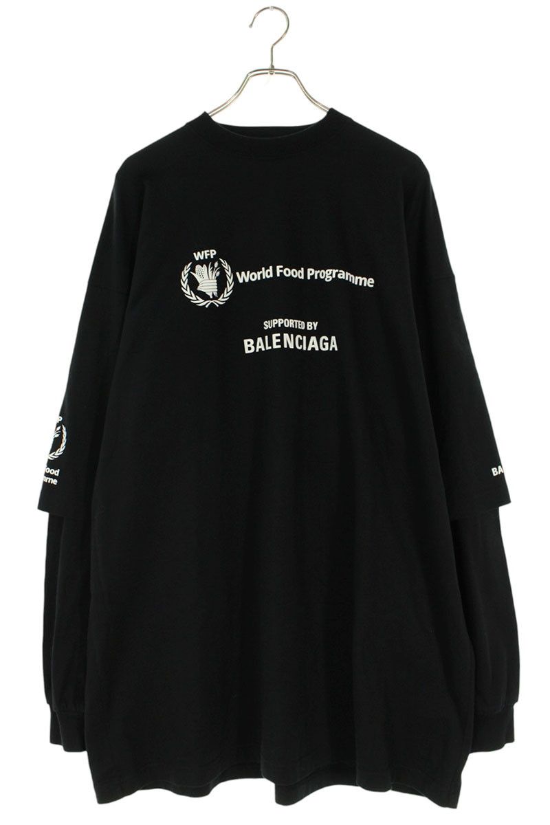 バレンシアガ 698089 TMVL2 WFPロゴレイヤード長袖カットソー メンズ 3