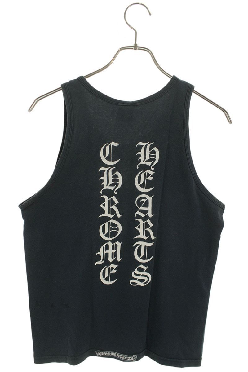 クロムハーツ 両面ロゴプリントノースリーブカットソー メンズ S