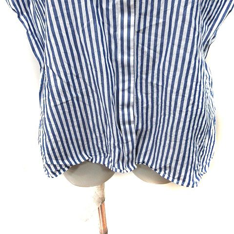 ノーリーズ Nolley's シャツ ブラウス ストライプ フレンチスリーブ 38