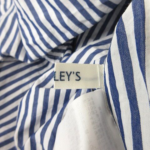 ノーリーズ Nolley's シャツ ブラウス ストライプ フレンチスリーブ 38
