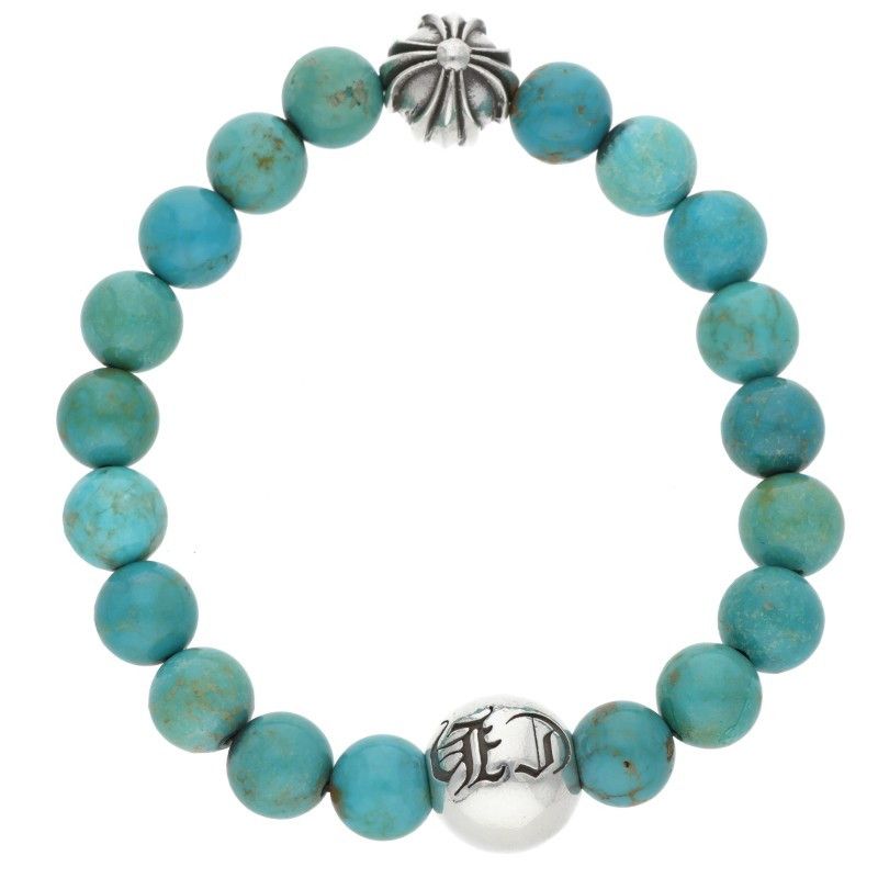 クロムハーツ 8mm BEAD ターコイズビーズブレスレット メンズ - メルカリ