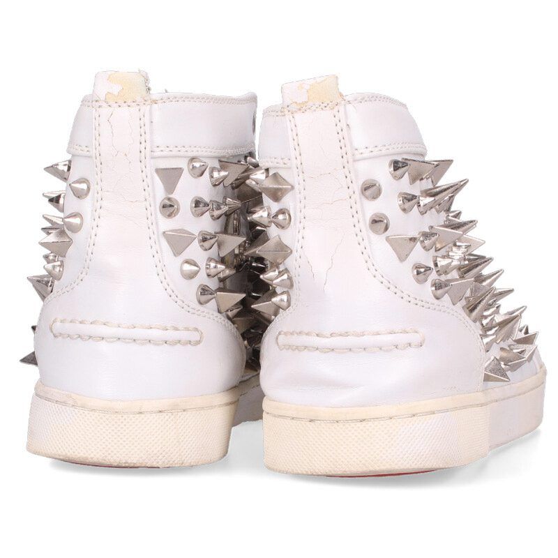 クリスチャンルブタン スパイクスタッズ レザースニーカー メンズ 39