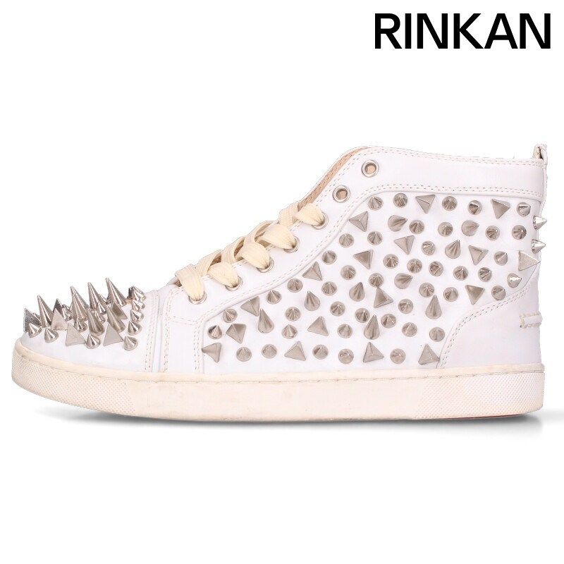 クリスチャンルブタン スパイクスタッズ レザースニーカー メンズ 39