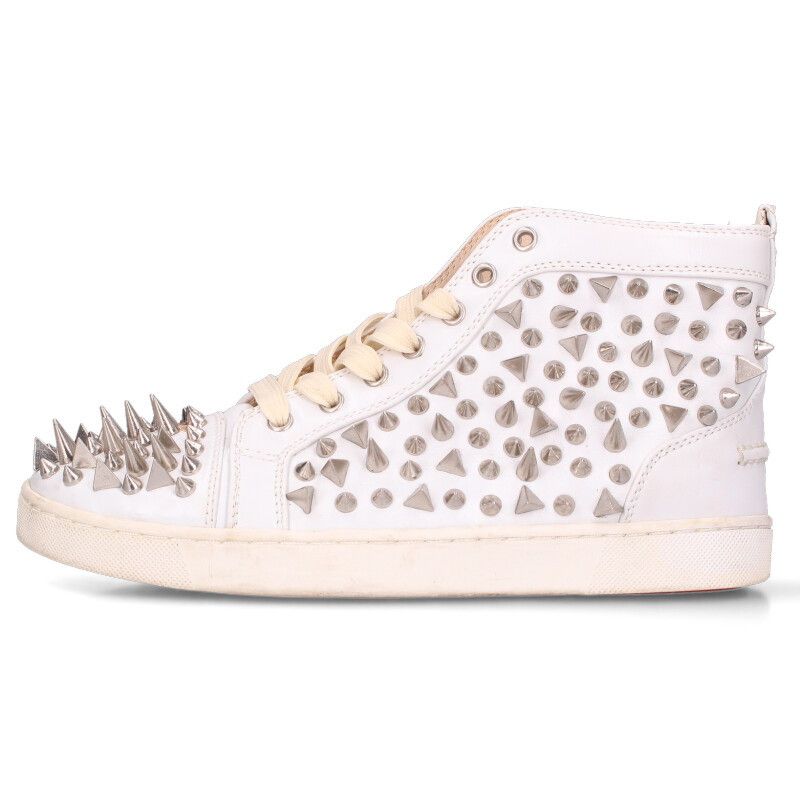 クリスチャンルブタン スパイクスタッズ レザースニーカー メンズ 39