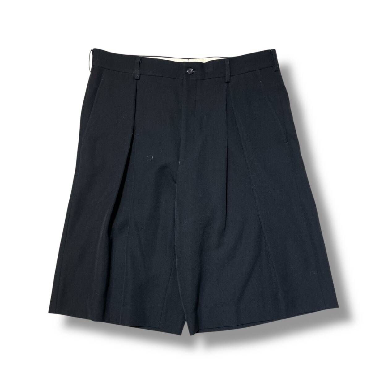 21aw COMME des GARCONS HOMME PLUS ウールワイドショーツ XL ブラック