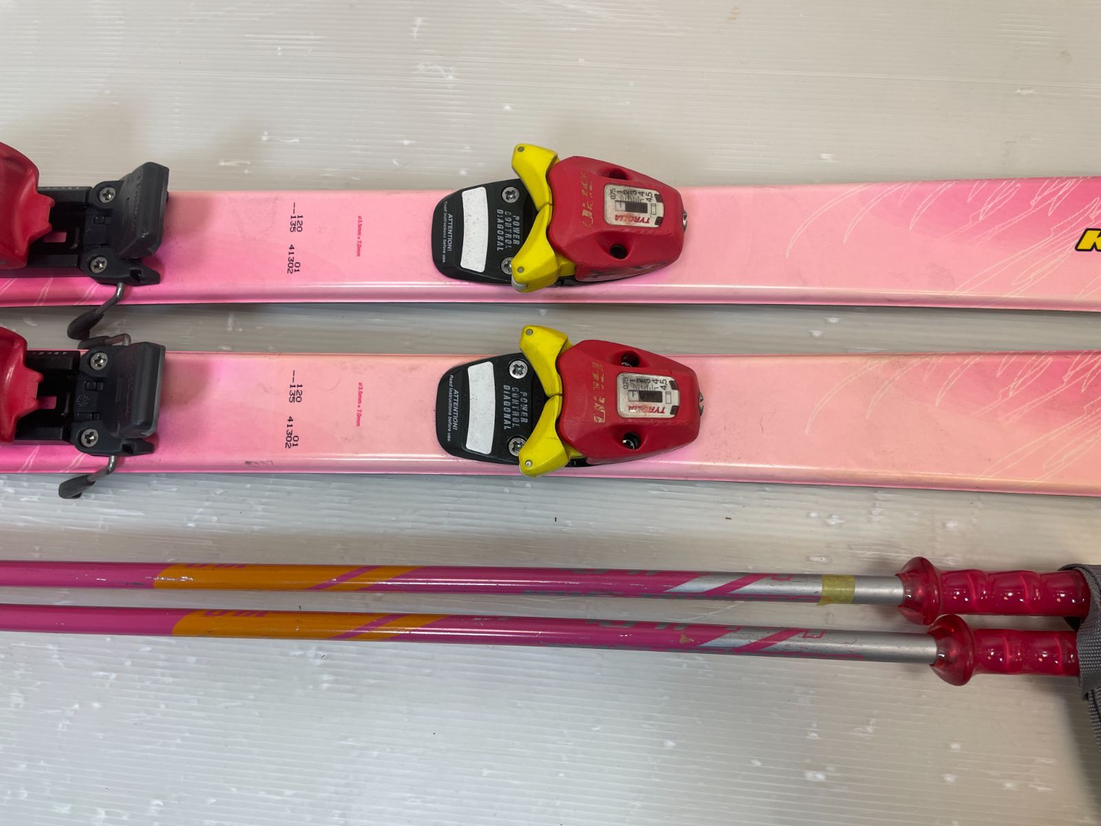 ◇メンテ済◇ Jr スキー セット KAZAMA SPAX 120 cm ジュニア 子供 向