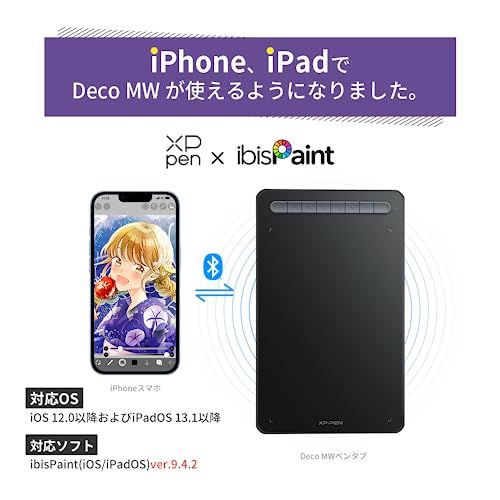 XPPen ペンタブ Bluetooth ワイヤレス接続 8x5インチ X3ペン 傾き検知