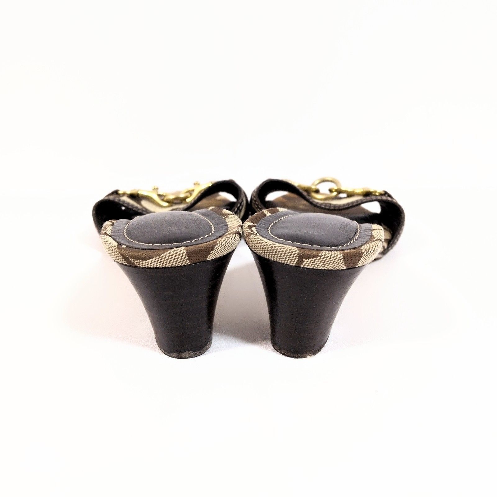 高級感◎リッチ◎【COACH】コーチ サンダル ミュール ヒール B