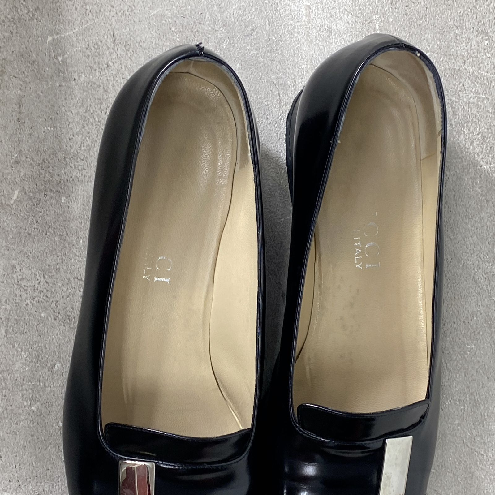 GUCCI グッチ パンプス 靴 ブラック 黒 レザー 箱付き 101 1407 37 1/2