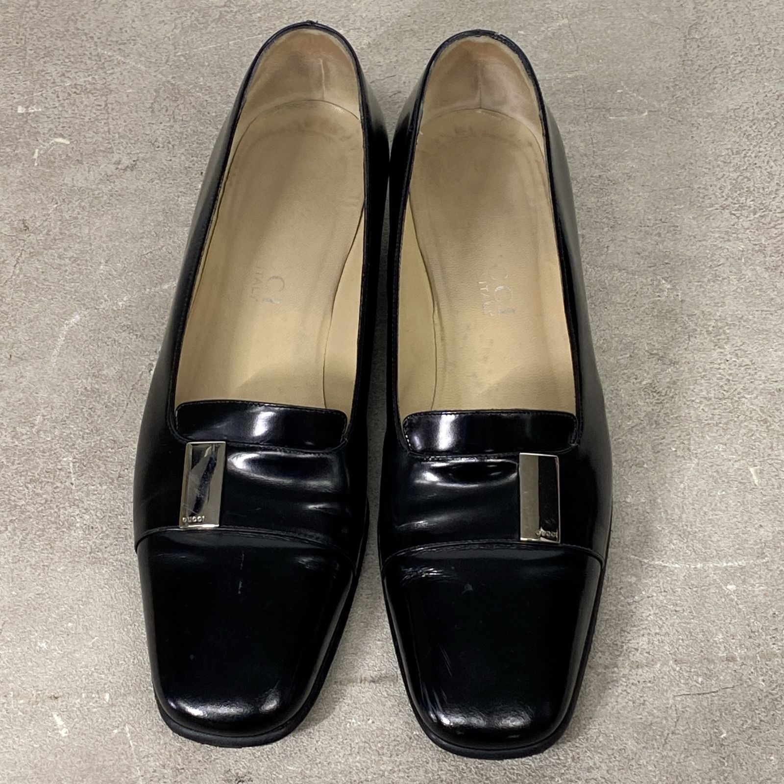 GUCCI グッチ パンプス 靴 ブラック 黒 レザー 箱付き 101 1407 37 1/2