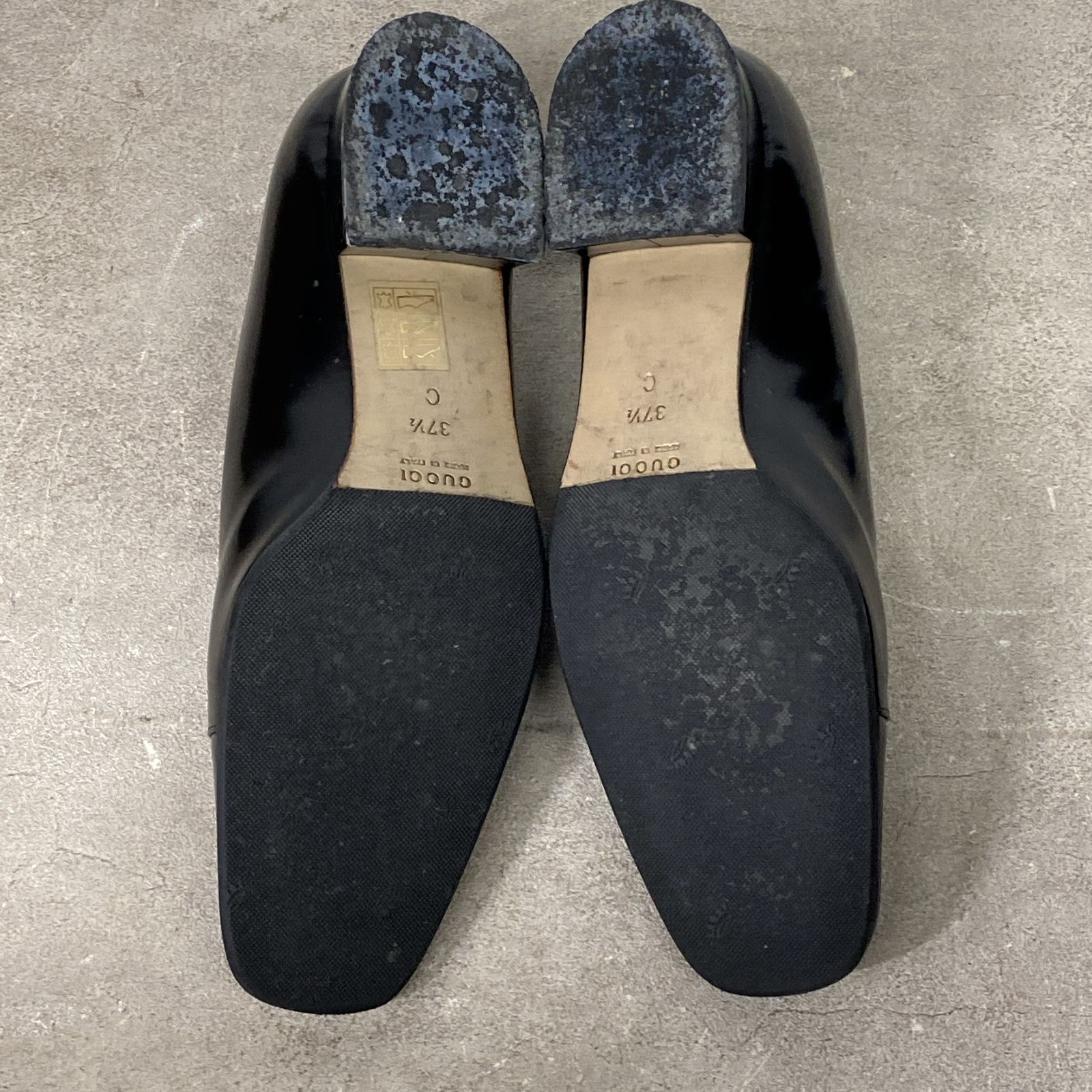 GUCCI グッチ パンプス 靴 ブラック 黒 レザー 箱付き 101 1407 37 1/2