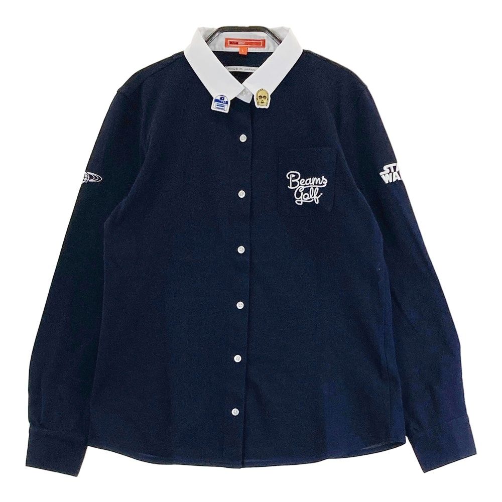 サイズ：L BEAMS GOLF ビームスゴルフ 長袖シャツ STAR WARS ネイビー