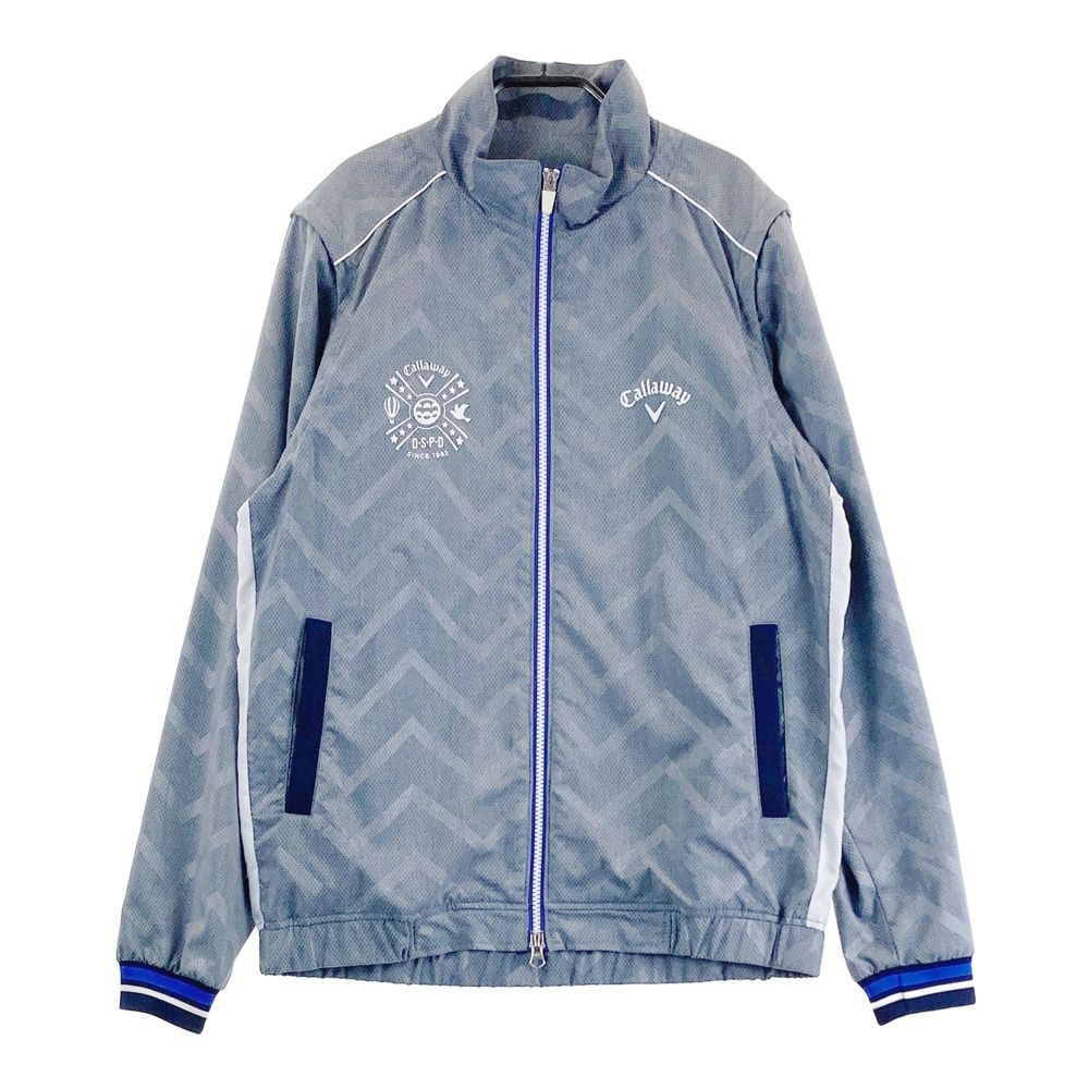 サイズ：M CALLAWAY キャロウェイ 2WAY 長袖ジャケット 総柄 グレー系