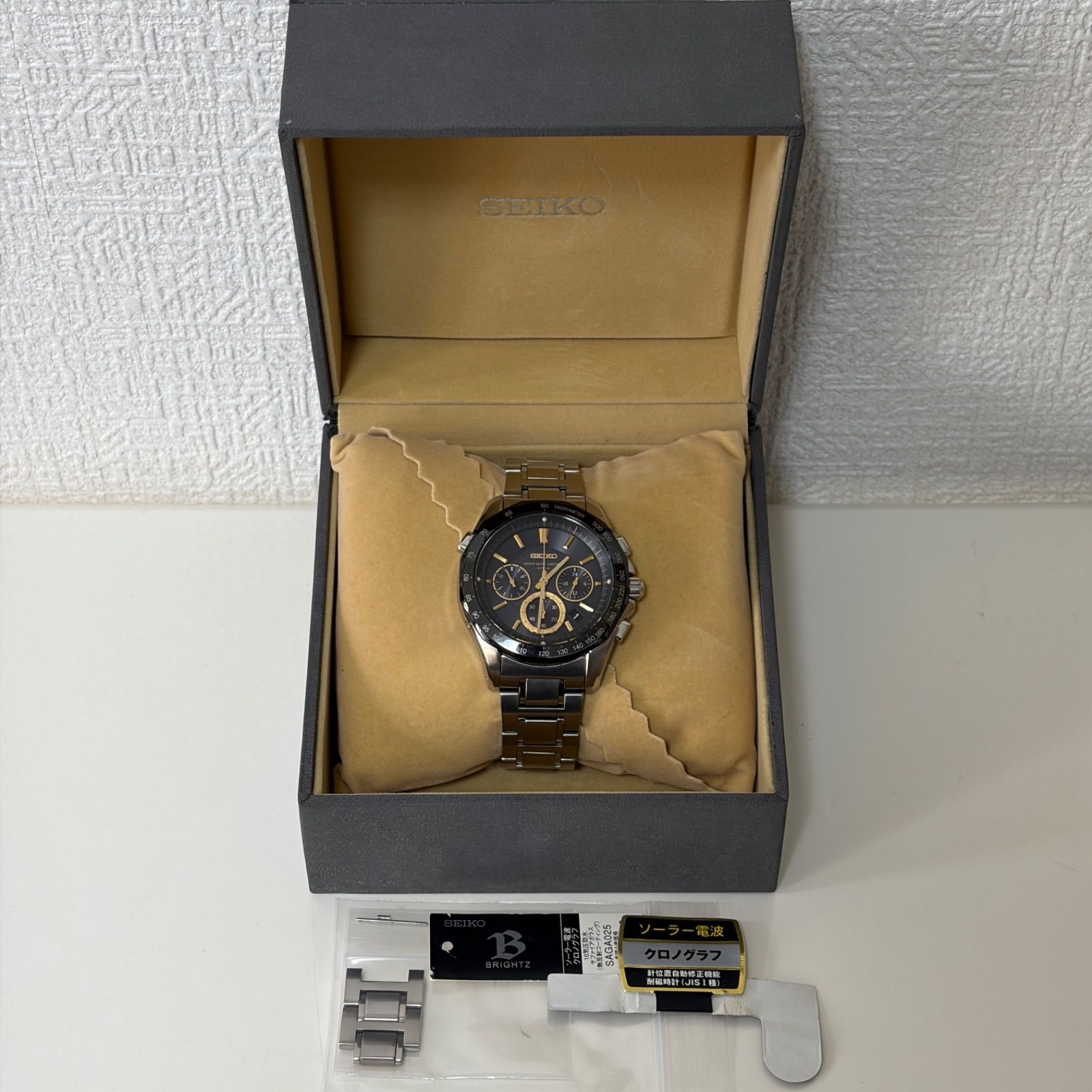 T785）美品 正常稼動 SEIKO セイコー 電波ソーラー BRIGHTZ ブライツ 
