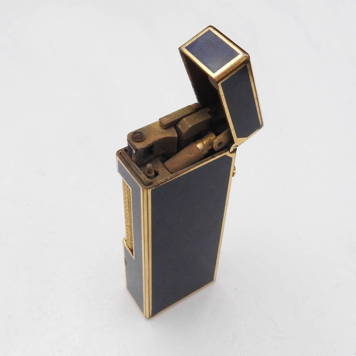 着火確認済み】ダンヒル dunhill ガスライター ブルーラピス柄