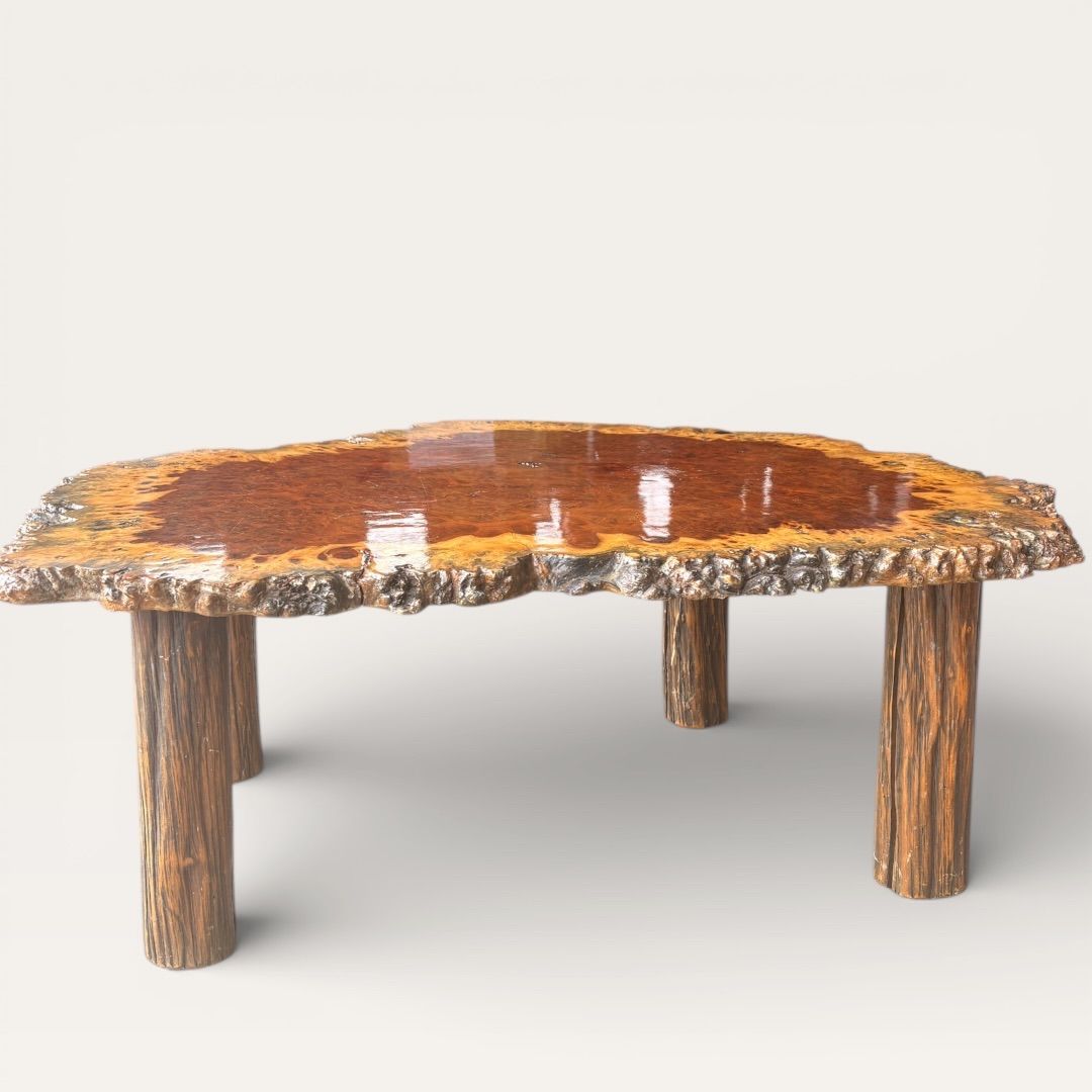 花梨（カリン）天然一枚板(輪切り) 座卓 - メルカリ