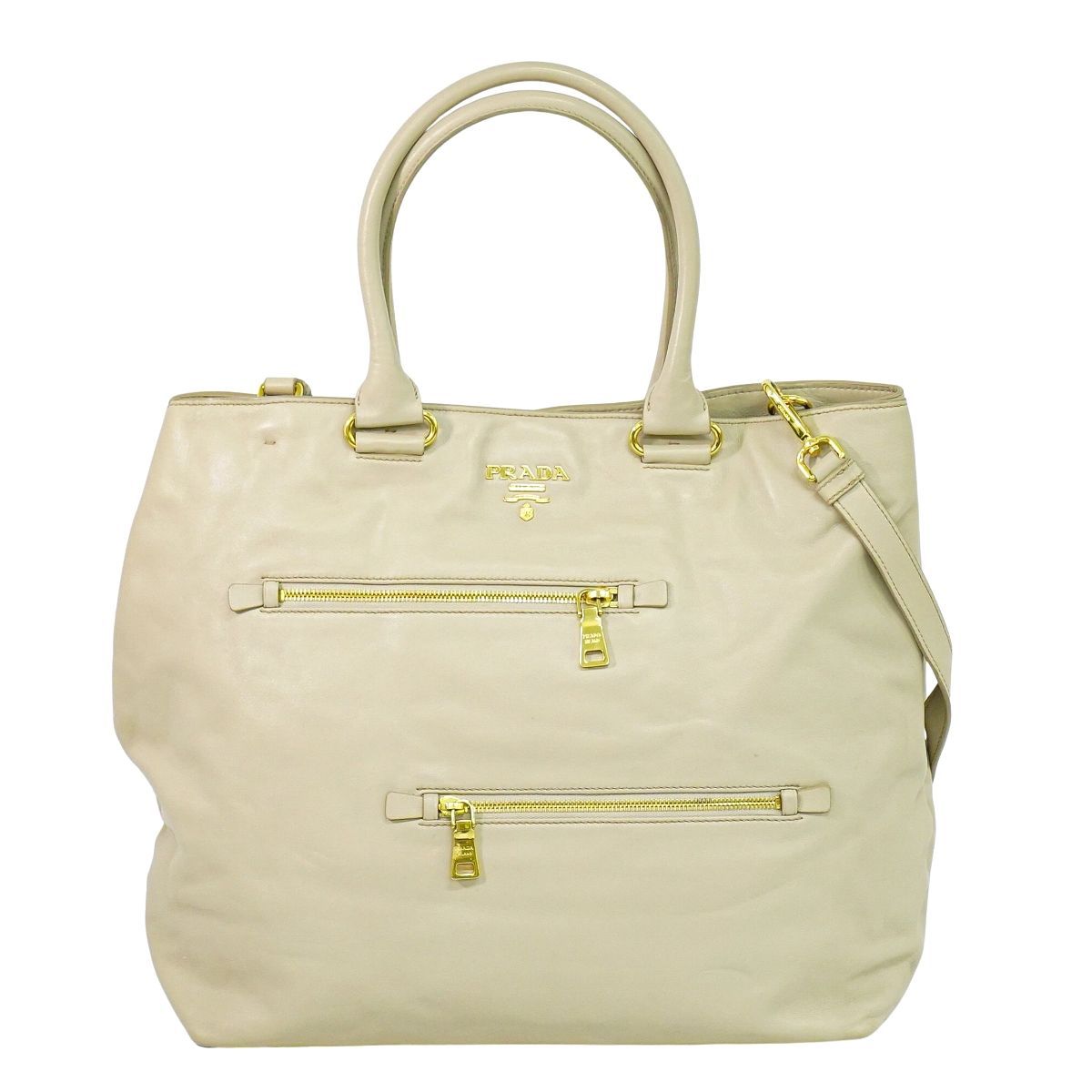 本物 プラダ PRADA レザー 2WAY ショルダーバッグ トートバッグ 